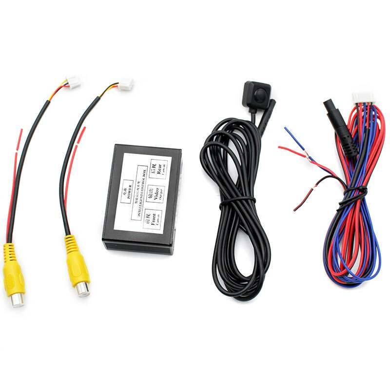 GreenYi Two Channel Switch Combiner Video Control Box for Car Camera Automatic Connecting Front Side Rear View Camera