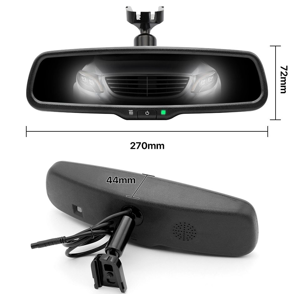 GreenYi Auto Dimming Rear View Mirror with Original Special Bracket Safer Driving for Toyota VW Renault Kia Hyundai