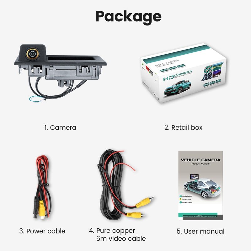 GreenYi Car Rear View Camera for Audi A4L VW Teramont C-TREK Touran L Tiguan Tournamen Skoda