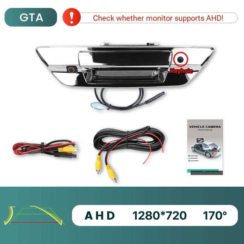 GreenYi 170 degrees AHD 1080P Vehicle Rear View Pickup Truck Camera for Toyota Hilux revo 2015 2016 2017 2018 2019 2020 2021 Car