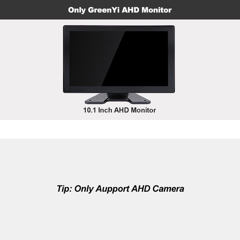 GreenYi 10" AHD Monitor 4CH Recording DVR IPS Touch Screen 1080P Car Rear View Camera Truck Vehicle Support FM Mirrorlink