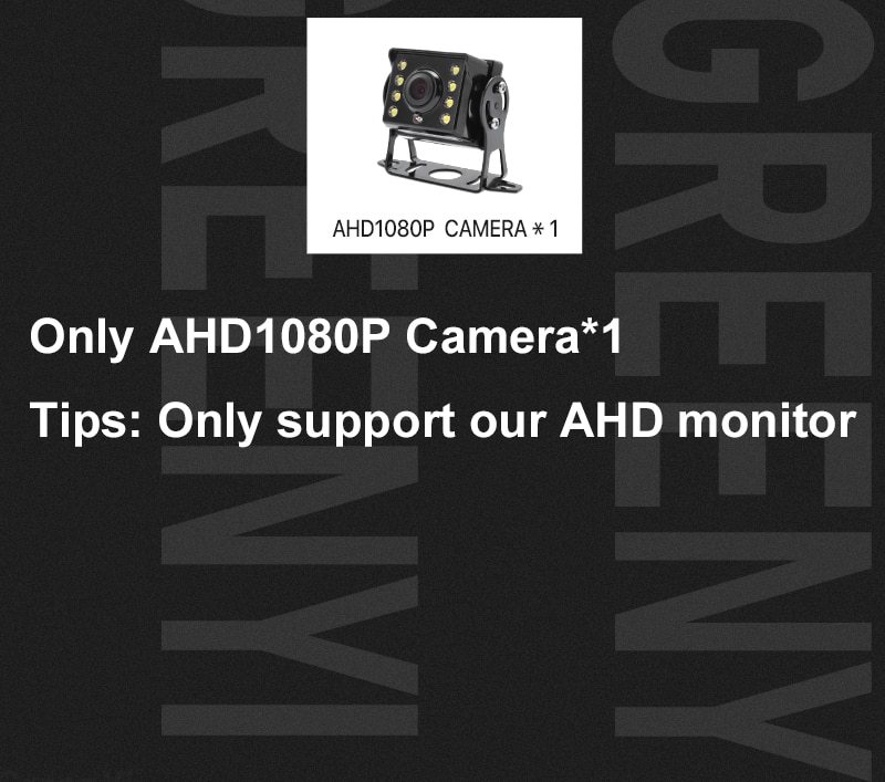 GreenYi 1920*1080 High Definition AHD Truck Starlight Night Vision Backup Camera 7 inch Vehicle Reverse Monitor For Bus Car