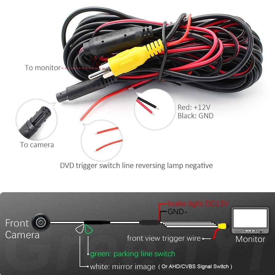 GreenYi CCD 175° AHD 1080P Vehicle Front View Camera For Mazda 2 3 5 6 CX4 CX-5 CX-7 CX-8 Atenza (Atez) Forward Logo Mount