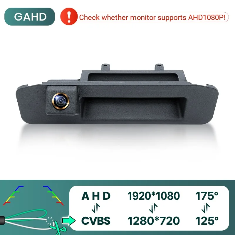 GreenYi 170° HD 1080P Car Rear View Camera for Mercedes Benz GLK 300 X204 GLA Night Vision Reverse 4 pin Vehicle Parking AHD
