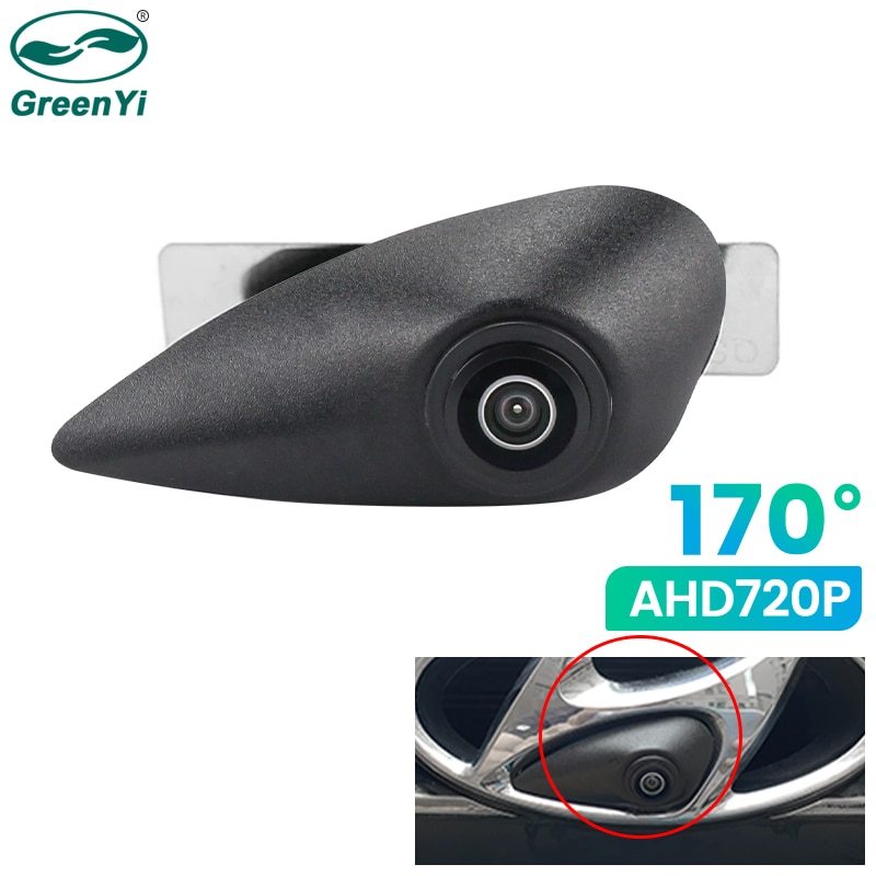 GreenYi 170° AHD 720P Car Front View Camera For Hyundai Series Firm installation Night Vision Vehicle CCD Chip Logo Mark Camera