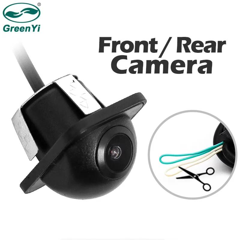 GreenYi Vehicle Front Side Rear View Camera Normal Image Optional Distance Scale Line Mirror/Non-mirror Image Universal Car Cam