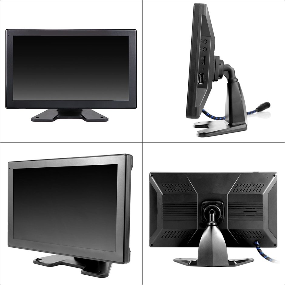 10.1inch Touch 4CH Split Screen Vehicle MP4 DVR Recorder Monitor With AHD 1080P Backup Camera For RV/Truck/Bus/Trailer/Camper