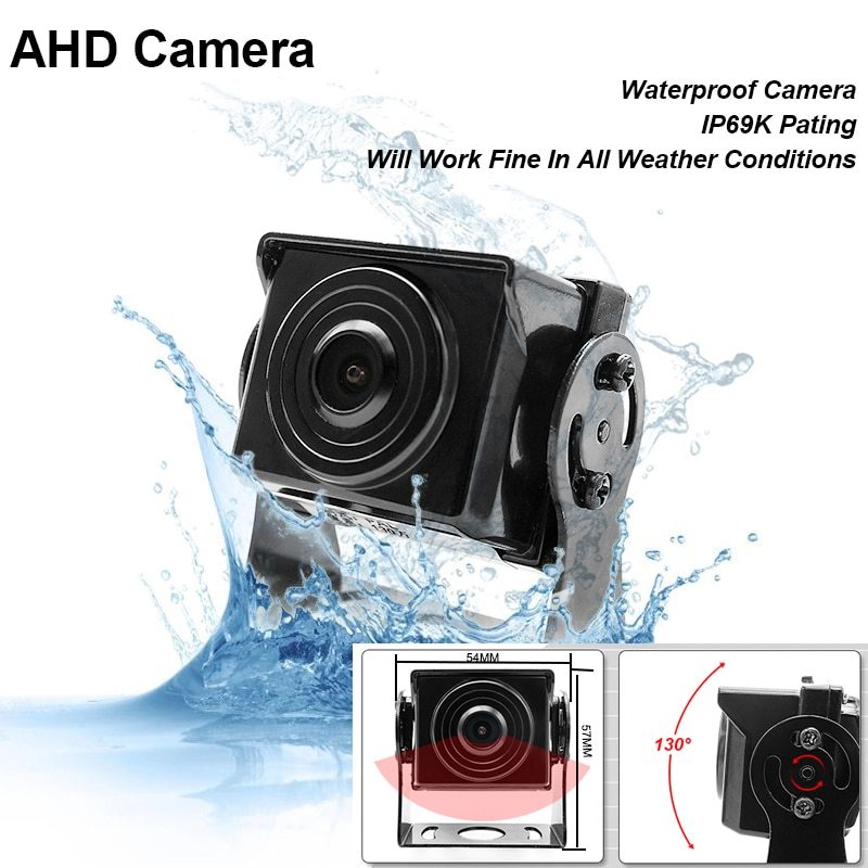 2CH 1920*1080P 7" IPS Screen Car Truck Bus AHD DVR Monitor With Digital Video Recorder For Front Rear Reverse Backup Camera