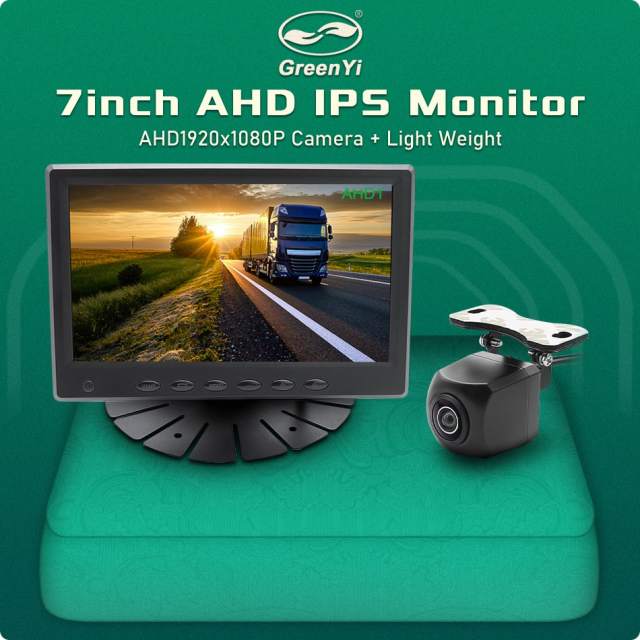 2022 Best Quality HD 1920*1080 7 Inch IPS Screen AHD Car Parking Monitor With AHD 1080P Fisheye Lens Rear View Backup Camera