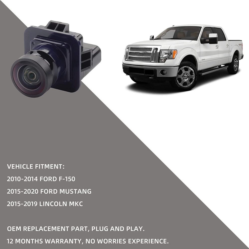 Rear View Back Up Camera for Ford F150 2010-2014, Mustang 2015-2020 & Lincoln MKC 2015-2019, OE Replacement GreenYi