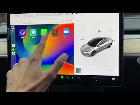 Wireless Tesla Carplay Android Auto AI Box Adapter for Model X 3 Y S after Year 2018 No Need SIM Card 2.4G and 5G WIFI Supported Ownice