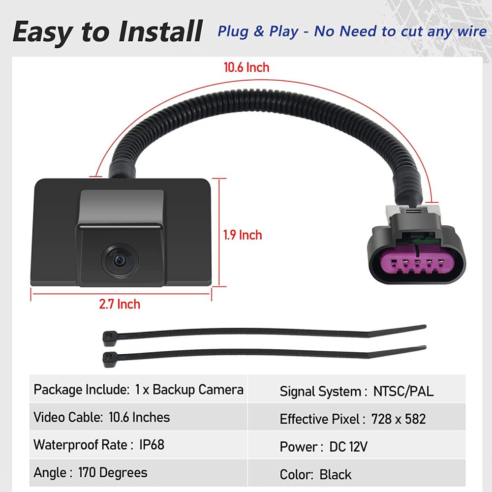OE Rear View Backup Camera for 07-13 Chevy Suburban/Tahoe, GMC Yukon, Cadillac Escalade GreenYi