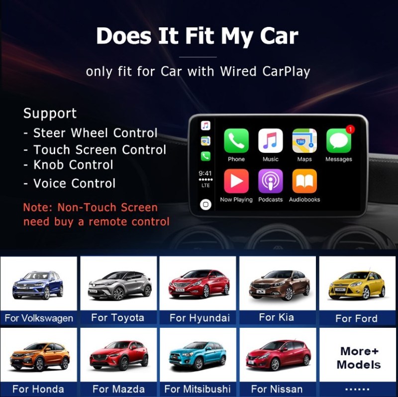 Wireless CarPlay And Android Auto Adapter with Android 11 and Streaming Apps Ownice A1