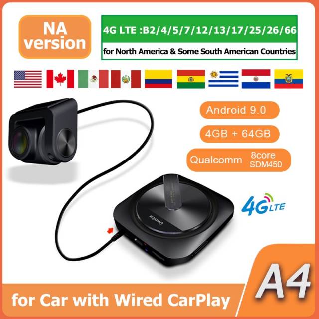 Wireless CarPlay And Android Auto Adapter with Android 11 and Streaming Apps Ownice A1