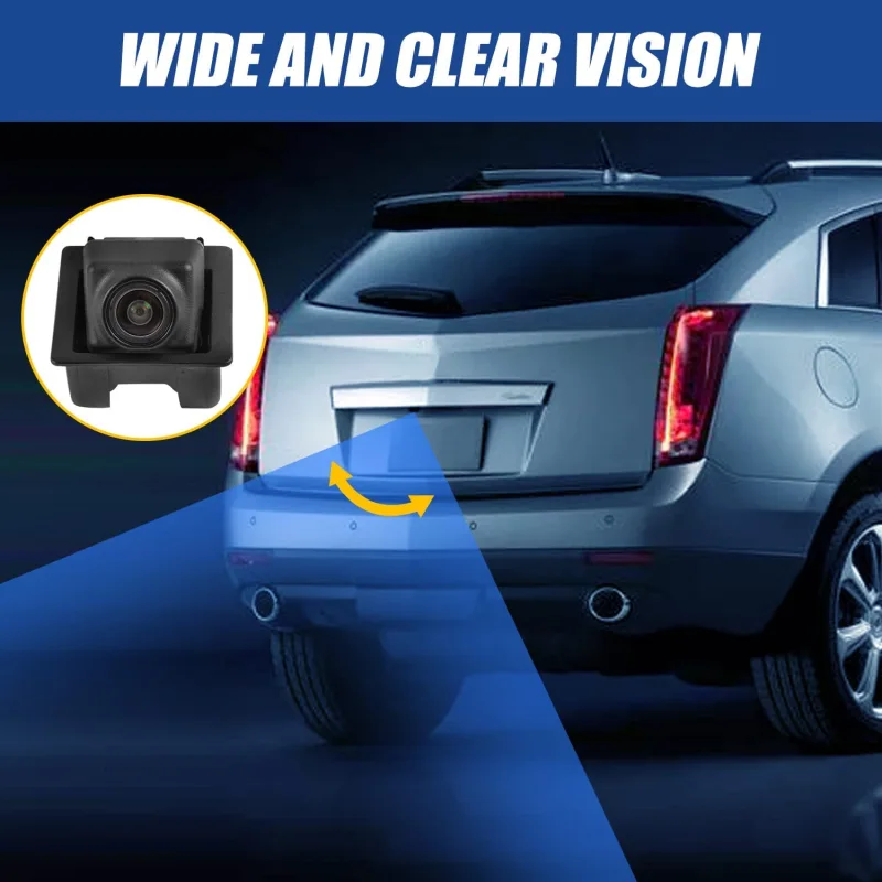 Rear View Backup Camera for Cadillac SRX 2010-2016 | Replaces 20910350/15926122/22915398 | 6 Pin Camera