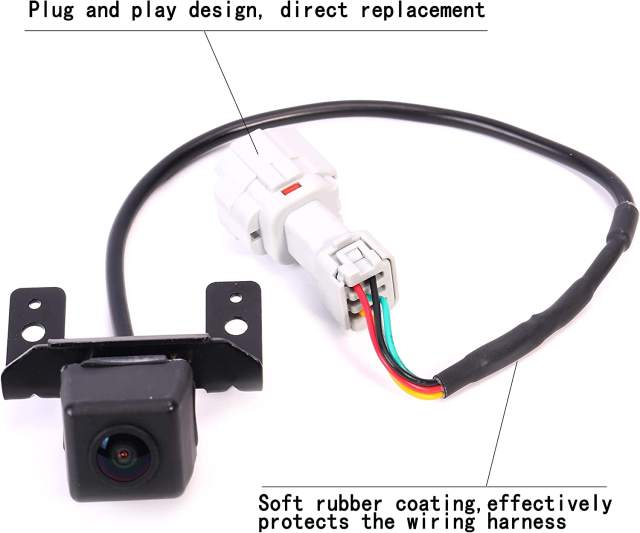 Backup Camera 95760-3S102 for Hyundai Sonata2010 2011 2012 2013 2014, Rear View Park Assist Backup Reverse Camera with Link Cable and Plug Fits Specific Model