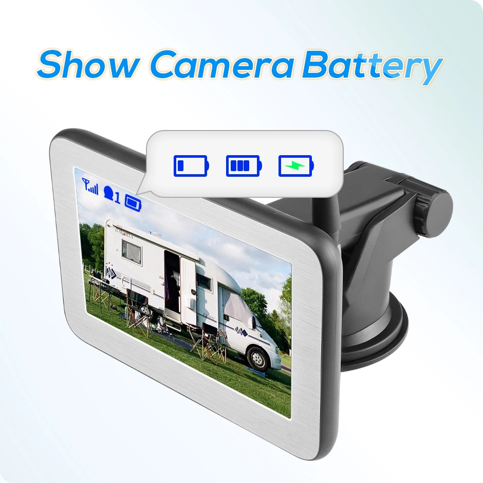 Solar Rear View Camera For Rv Solar-Powered Magnetic Wireless Rear View Camera and DVR Kit - 5 Inch ...