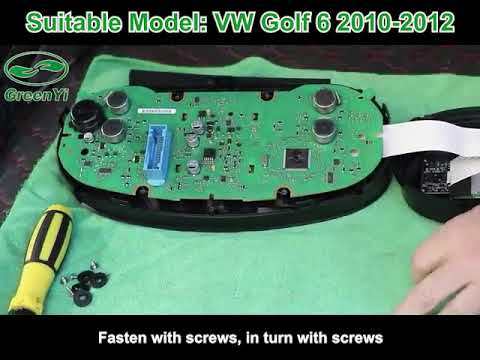 12.5 Inch Digital Dashboard Monitor for Volkswagen Golf 6/7 and Golf MK6 Support Speedometer Multi-Media GreenYi