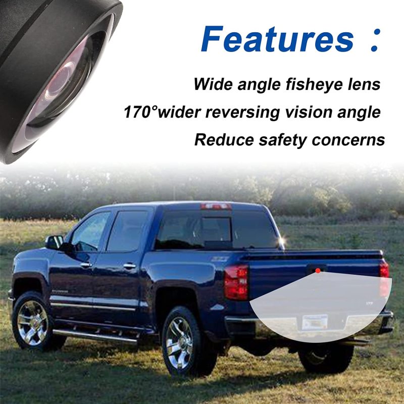 Rear View Backup Camera for 2014-2015 Chevy Silverado & GMC Sierra 1500 2500 HD 3500 HD Replace OE# 23306741 22803702 GreenYi