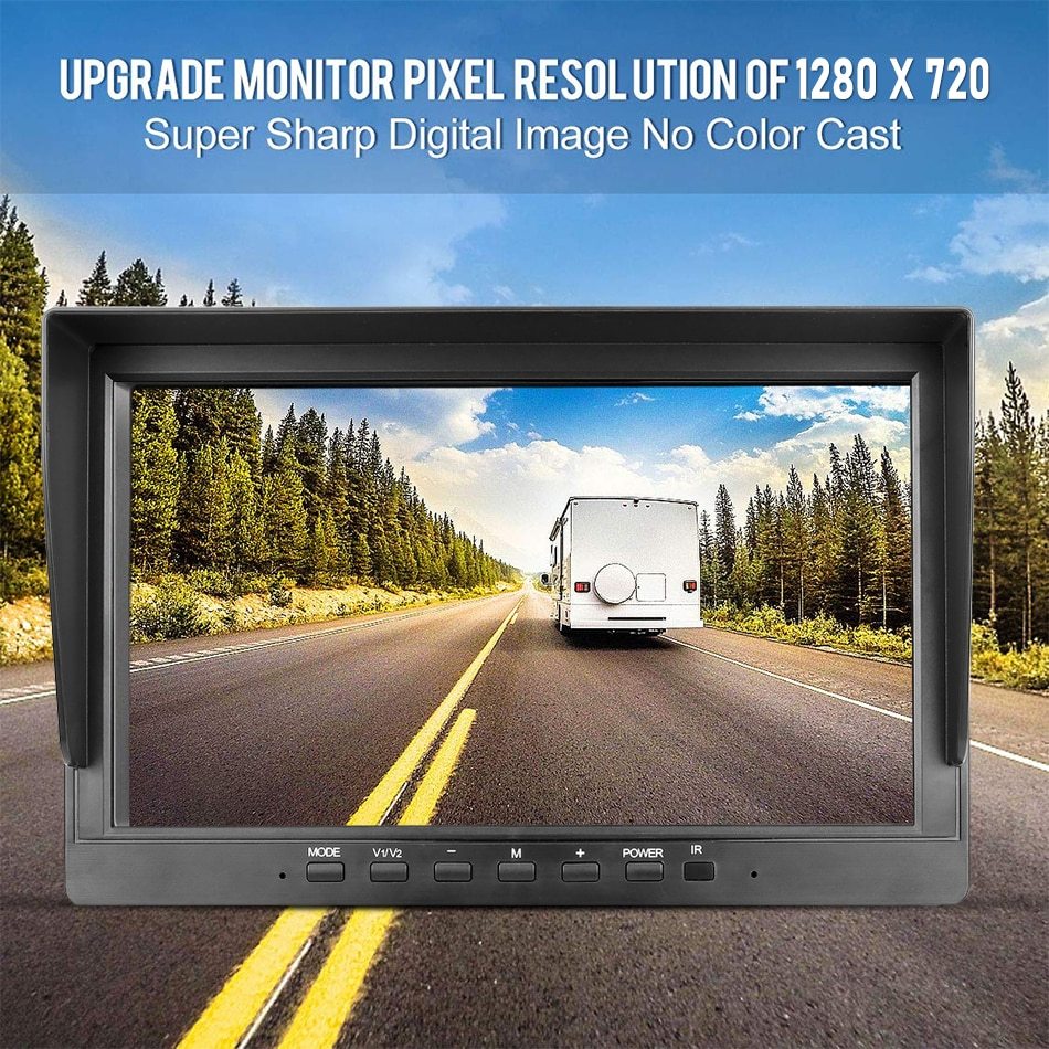 GreenYi 10 inch Wireless Truck DVR Monitor AHD 720P High Definition Night Vision Reverse Backup Recorder Wifi Camera For Bus Car