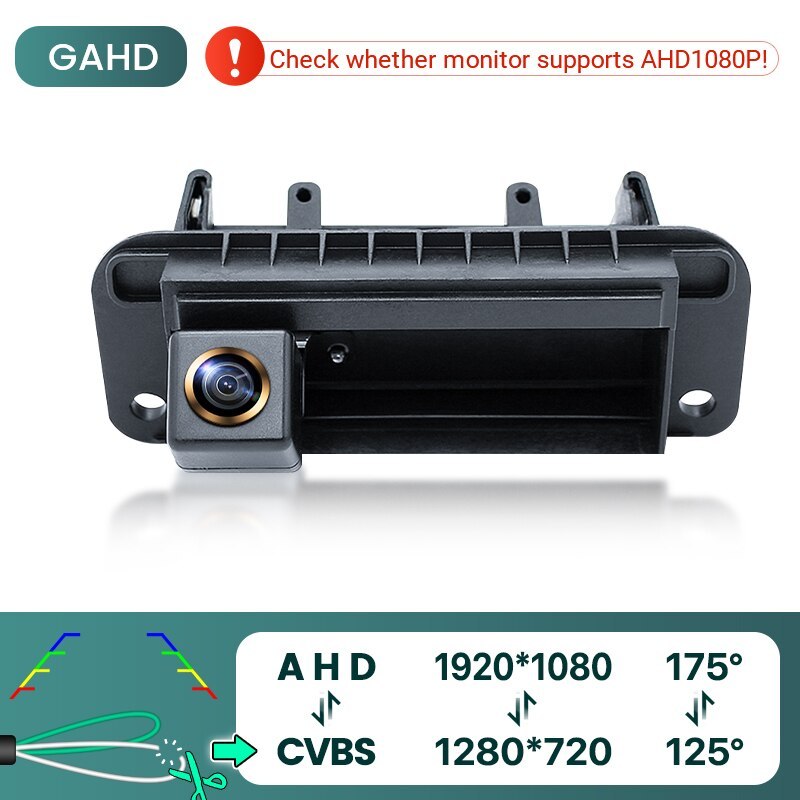 GreenYi 170° HD 1080P Car Rear View Camera for Mercedes Benz C Class W204 C180 C200 C260 Night Vision Reverse Reversing 4pin AHD