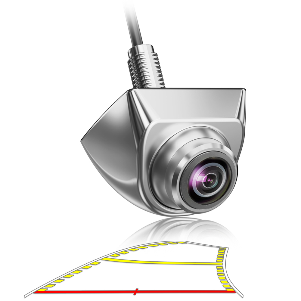 GreenYi Car Backup Camera with Dynamic Trajectory Guide Line, Adjustable Fisheye Lens