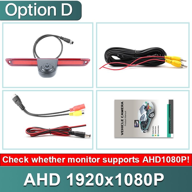 GreenYi AHD 1080P LED Brake Light Vehicle Rear View Camera For Mercedes-Benz Sprinter Dodge Sprinter VW Crafter Vans 2007-2018
