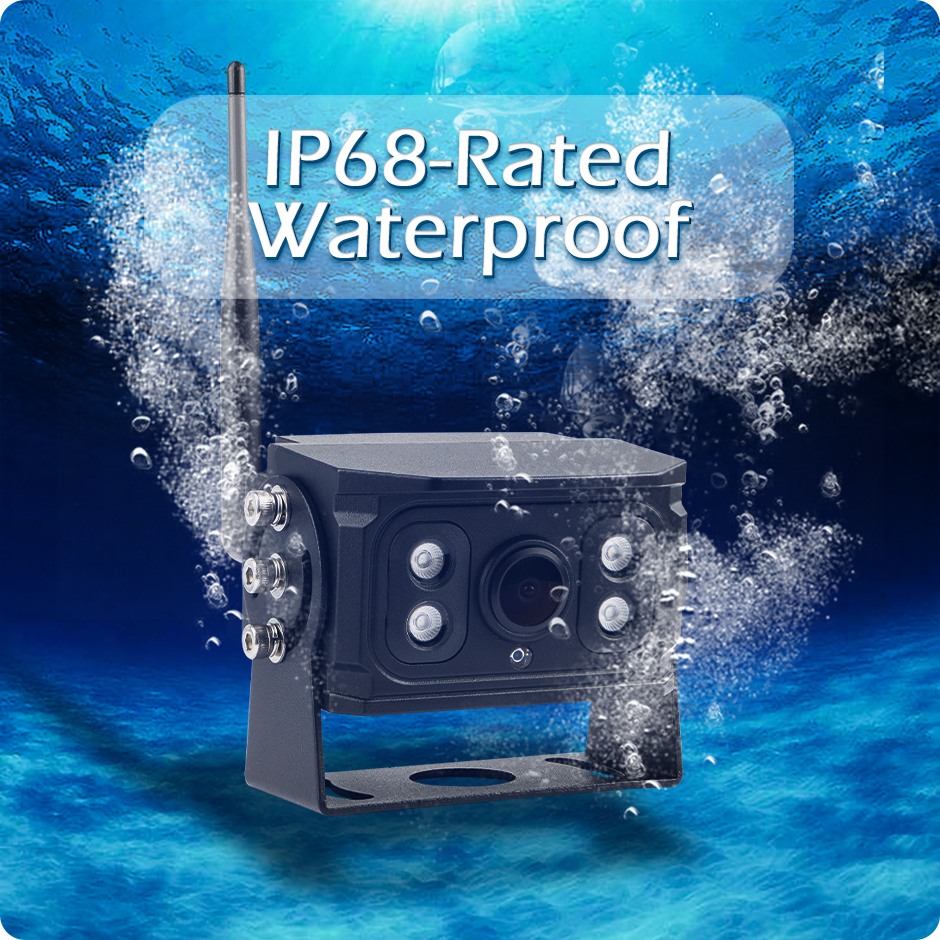 7'' Wireless IPS Vehicle Monitor | Truck Bus 720P Car Rear View Camera Kit | Digital Signal GreenYi