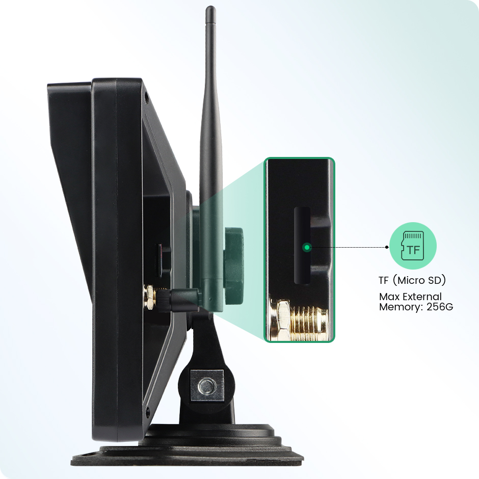 7'' Wireless IPS Vehicle Monitor | Truck Bus 720P Car Rear View Camera Kit | Digital Signal GreenYi