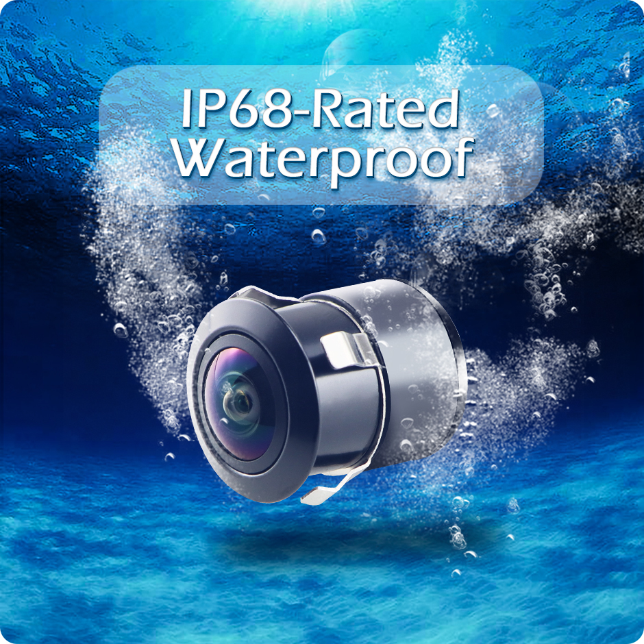 AHD1080P Car Flush Mount Front Rear View Camera | Full HD 170° Fisheye Lens | Night Vision | Universal GreenYi