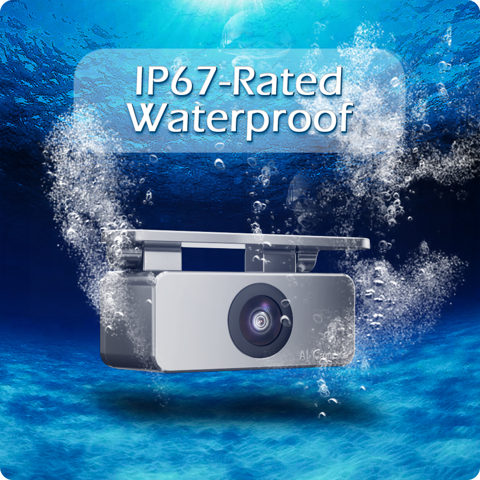 1080P AI Alarm Car Rear View Camera | AHD/TVI/CVBS 8 Signals | Full HD Night Vision | Metal Material with BSD Speaker GreenYi