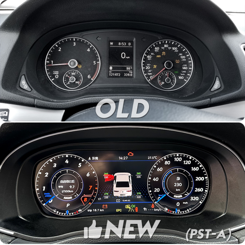 Car LCD Dashboard Panel | Virtual Instrument Cluster Cockpit Speedometer Screen | For VW Passat B6 B7 Golf 6 7 Tiguan CC GreenYi