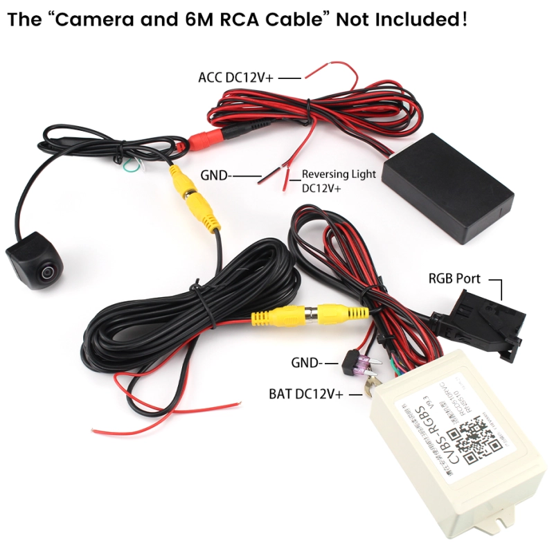 Universal RGB To RCA Can Bus Decoder Box for VW original Car Rear View  Camera Video 