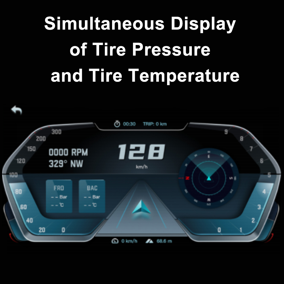 GreenYi 5 Inch Motorcycle Carplay DVR Dash Cam | 1080P Waterproof Camera | GPS Navigation | Wireless Android Auto | Tire Pressure Monitor System