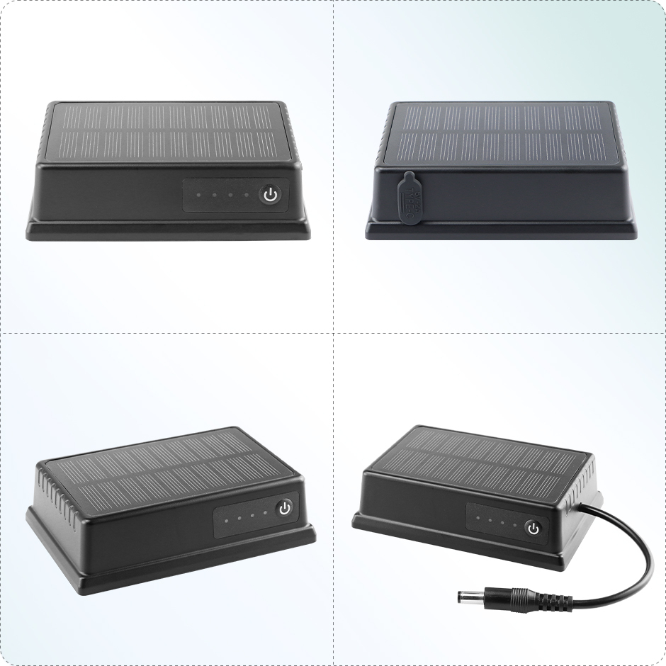 Solar Magnetic Base Portable Power Station | Support Solar Power | Built-In 9600MAH Battery Bank with DC Output Plug for Vehicle Backup Cameras GreenYi