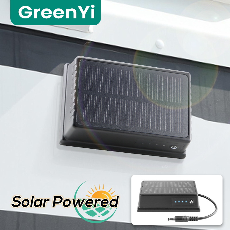 Solar Magnetic Base Portable Power Station | Support Solar Power | Built-In 9600MAH Battery Bank with DC Output Plug for Vehicle Backup Cameras GreenYi