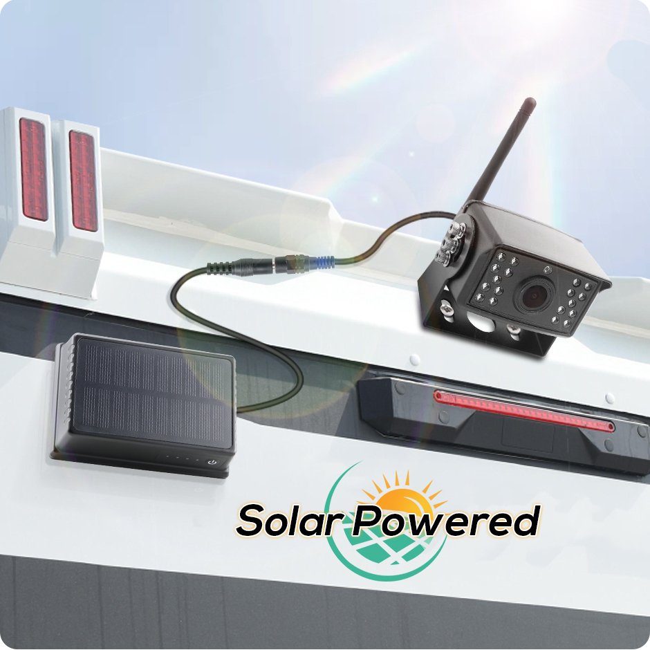 Solar Magnetic Base Portable Power Station | Support Solar Power | Built-In 9600MAH Battery Bank with DC Output Plug for Vehicle Backup Cameras GreenYi