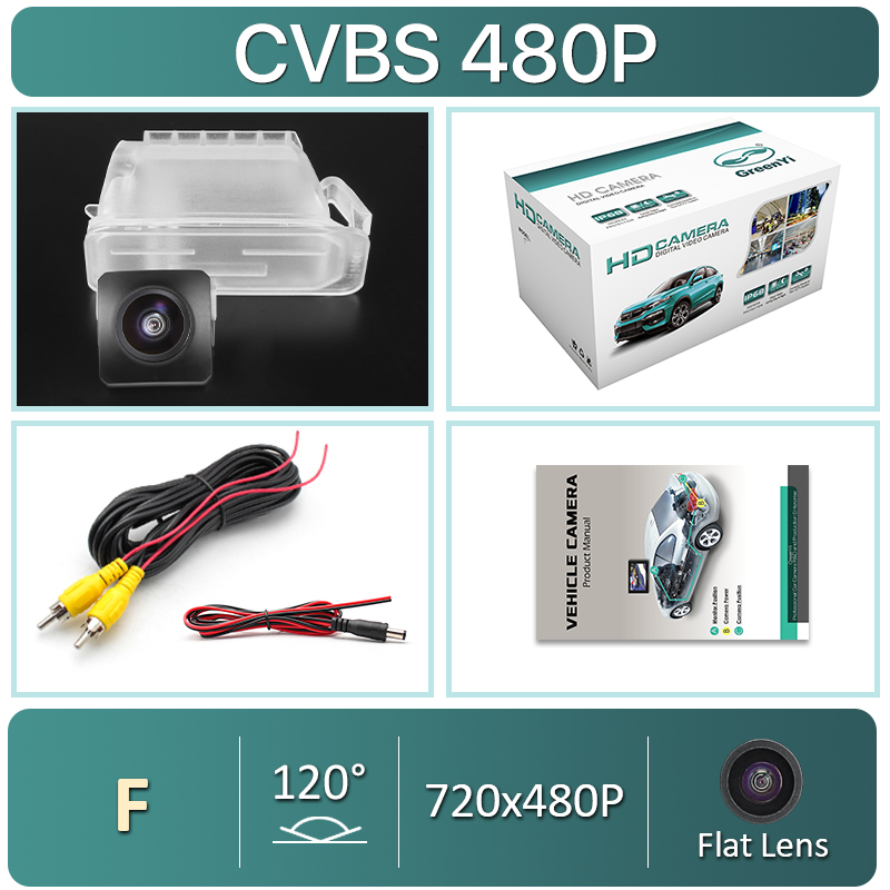 170 Degree AHD 1920*1080P Vehicle Camera for Ford Fiesta Focus 2 S-MAX Mondeo Kuga Escape | Car Rear View Reverse Camera GreenYi