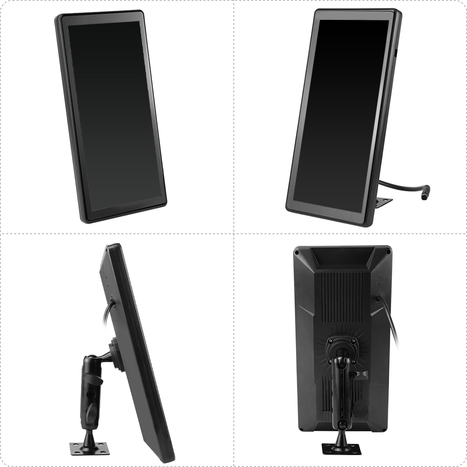 AHD 10.36" BSD Side View Vertical Monitor | Touch Screen Loop Recording Display | Left Right Car Camera for Truck Bus Mirror GreenYi