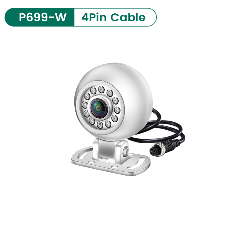 Universal Vehicle AHD 1080P Backup Front Side Camera with IR Night Vision for Truck Bus Vans Round Shape Waterproof GreenYi