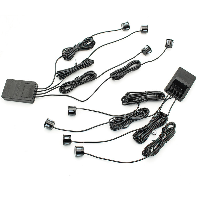 Dual-Channel Car Parking Sensor System with 2 Video Inputs | 8 Sensors | CVBS Front and Rear Camera GreenYi