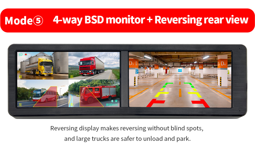 Large Vehicle Camera Monitor System | 15.88-Inch IPS Touch Screen Display | All-in-One Surveillance Unit | 4 Models for Selection GreenYi