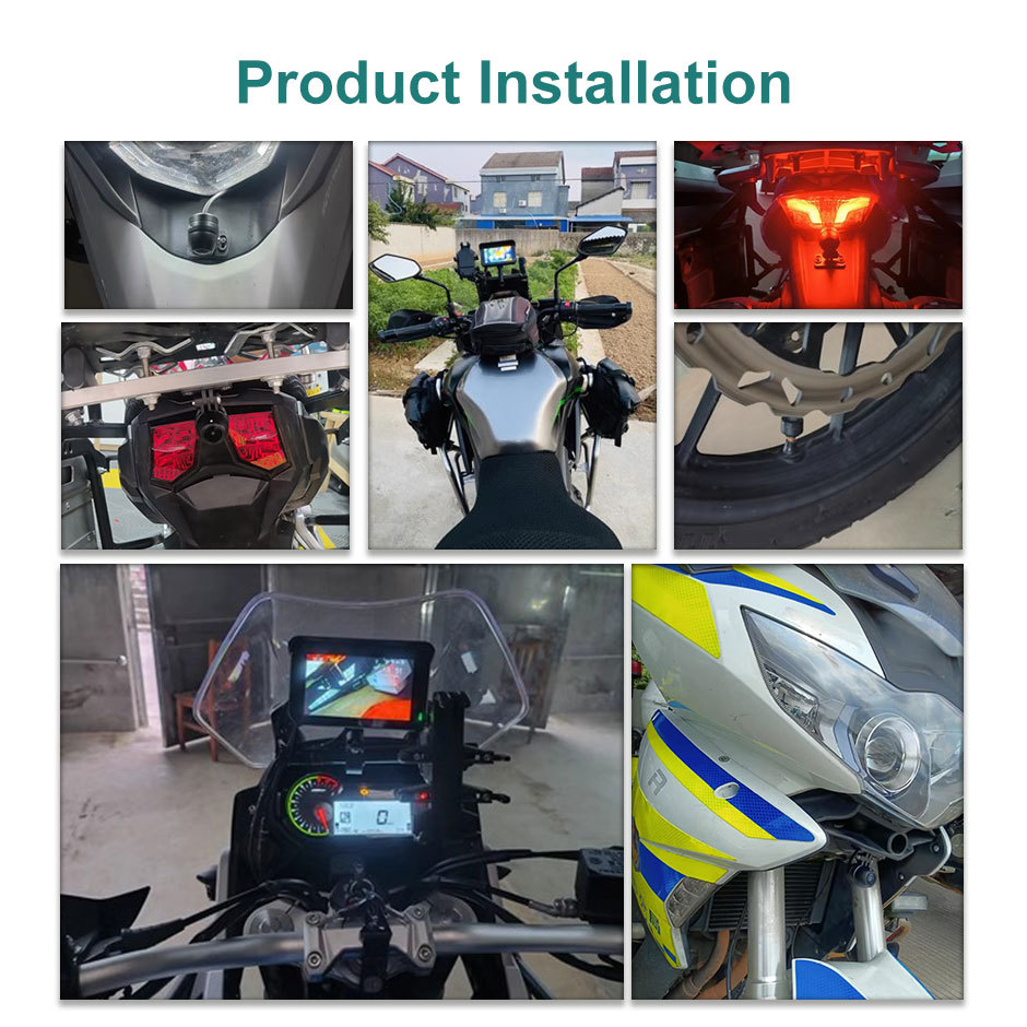 Motorcycle DVR with Wireless Apple Carplay, Android Auto, TPMS, 2K + 1080P Cameras, GPS, G-Sensor, Siri & Google Voice | 5-Inch IPS Touch Screen, WiFi, Bluetooth, Waterproof GreenYi