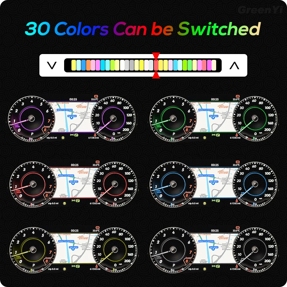 GreenYi 12.5 Inch LCD Dashboard Panel Virtual Instrument Cluster Cockpit Speedometer Screen for VW Magotan Arteon CC Passat B8