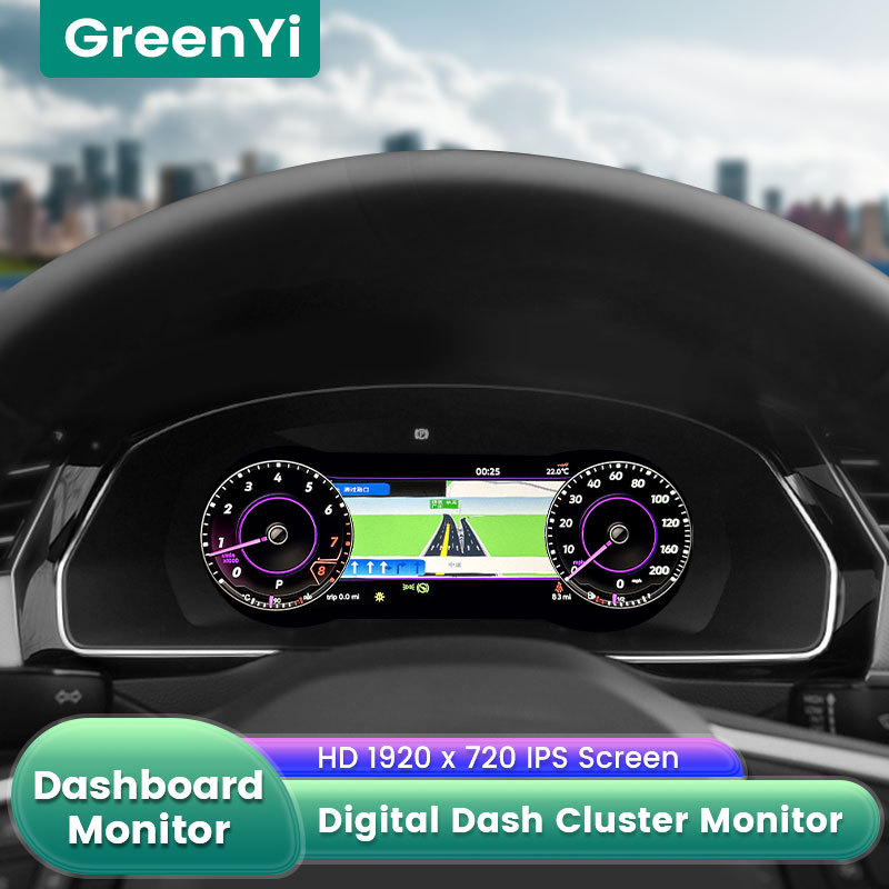 GreenYi 12.5 Inch LCD Dashboard Panel Virtual Instrument Cluster Cockpit Speedometer Screen for VW Magotan Arteon CC Passat B8