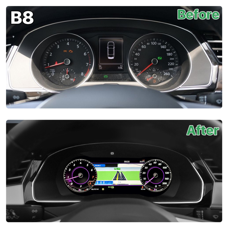 GreenYi 12.5 Inch LCD Dashboard Panel Virtual Instrument Cluster Cockpit Speedometer Screen for VW Magotan Arteon CC Passat B8