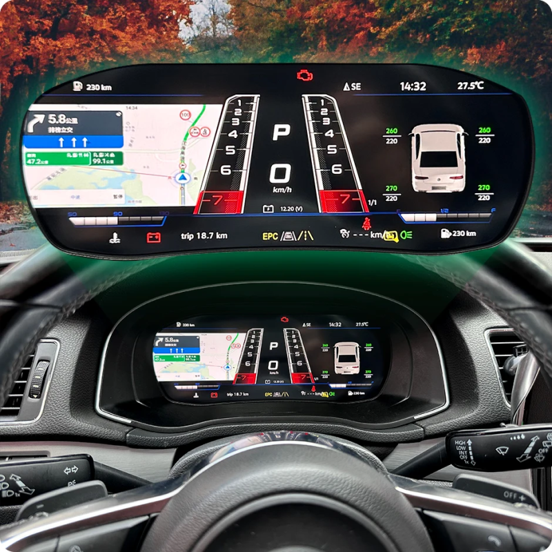 GreenYi 12.5 Inch LCD Dashboard Panel Virtual Instrument Cluster Cockpit Speedometer Screen for VW Magotan Arteon CC Passat B8