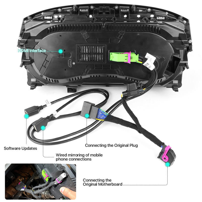 GreenYi 12.5 Inch LCD Dashboard Panel Virtual Instrument Cluster Cockpit Speedometer Screen for VW Magotan Arteon CC Passat B8