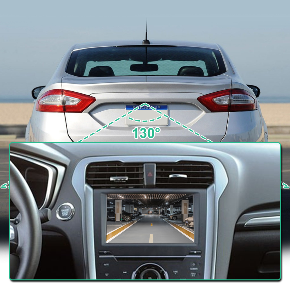 ES7Z-19G490-A Rear View Backup Reverse Park Assist Camera Compatible with 2013-2016 Ford Fusion, Replaces OE Number ES7T-19G490-AA, DS7Z-19G490-A, DS7T-19G490-DD, E1GT-19G490-BB by GreenYi