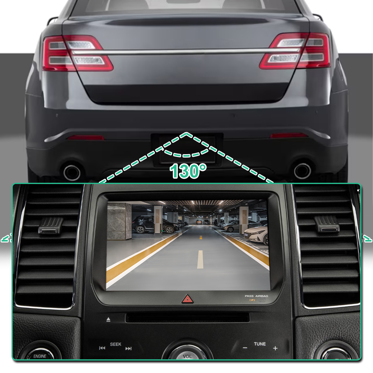 PARTSELECT Telecamera Posteriore Di Ricambio Per Ford Taurus 13-19, SHO E Police Model - EG1Z-19G490-A, DG1Z-19G490-A - 3
